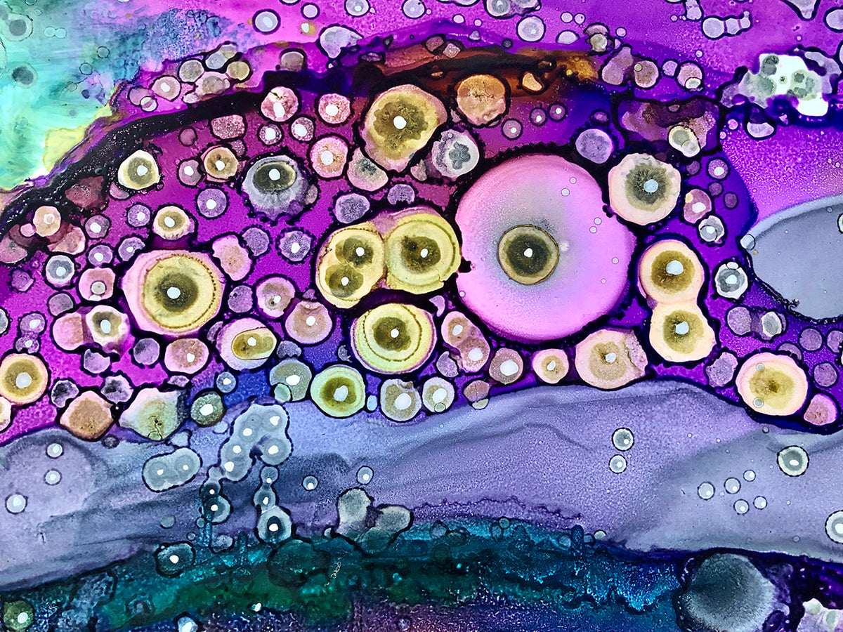 Original Abstract Fine Art &#39;Purple Mountain&#39;