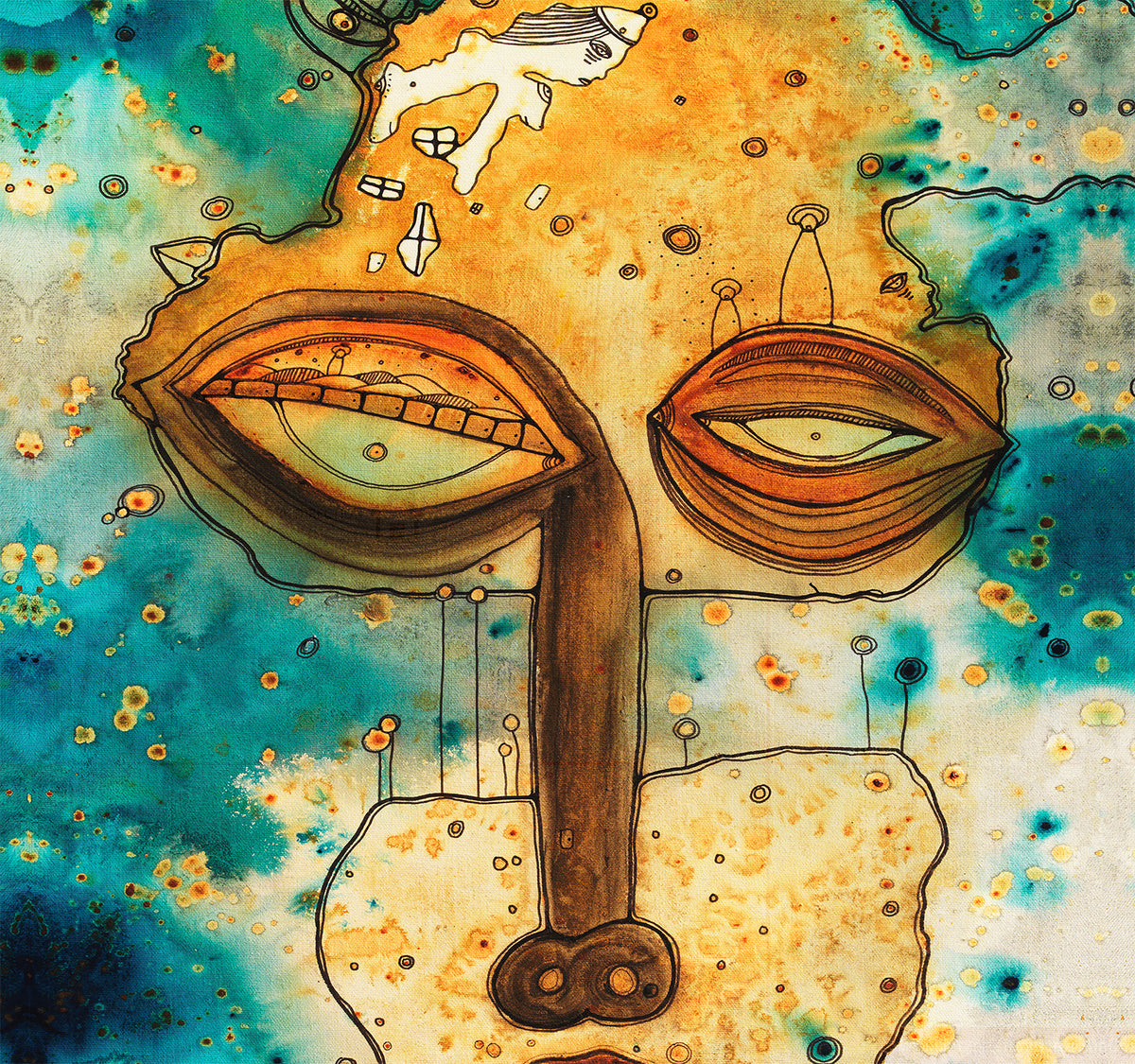 Art Throw Pillow &#39;Separation Anxiety&#39;