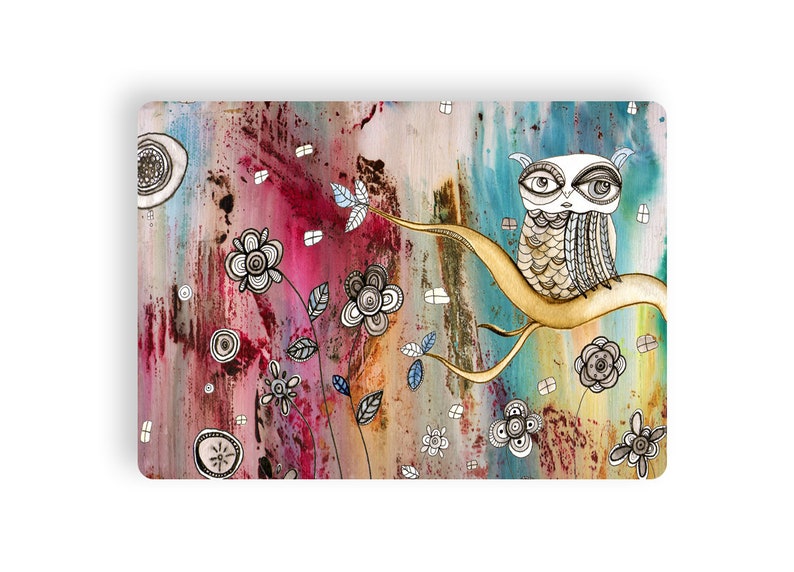 &#39;Surreal Owl I&#39; oversized note card