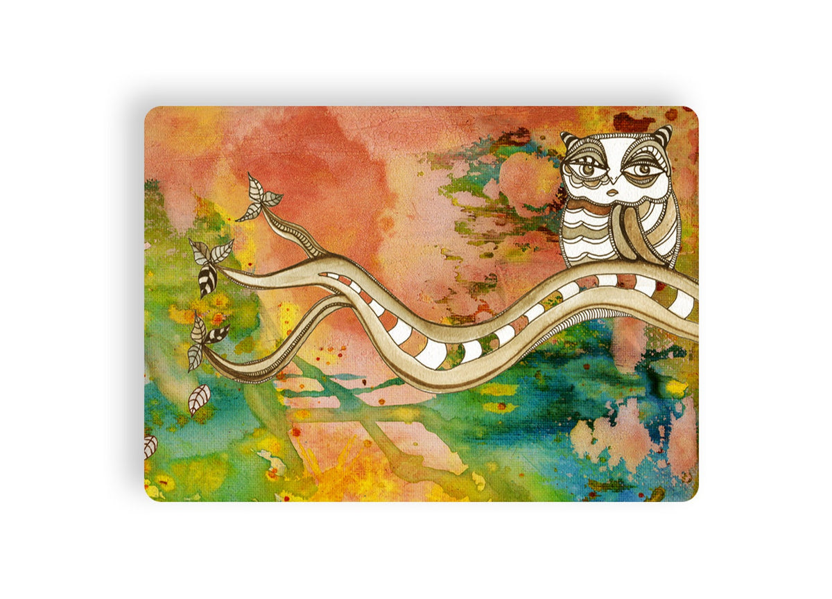 &#39;Surreal Owl II&#39; oversized note card