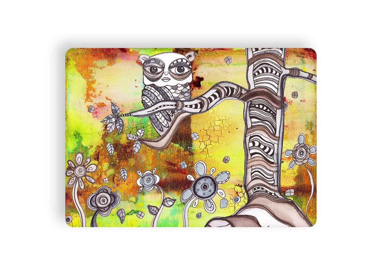 &#39;Surreal Owl III&#39; oversized note card