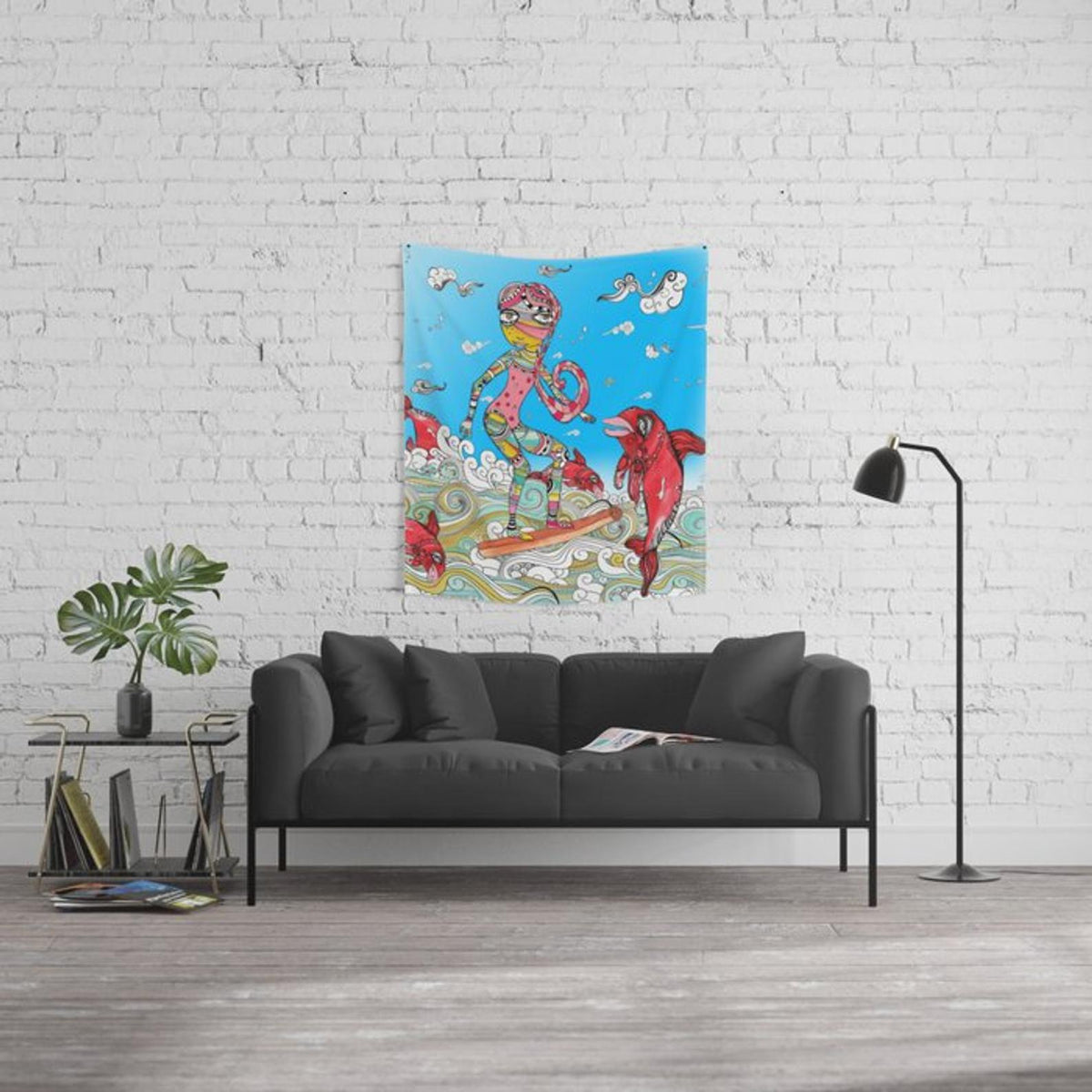 Wall Art Tapestry &#39;Surfer Girl&#39;