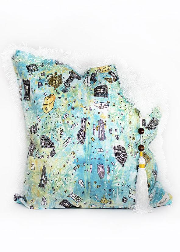 &#39;Surreal Sky&#39; shag / art pillow
