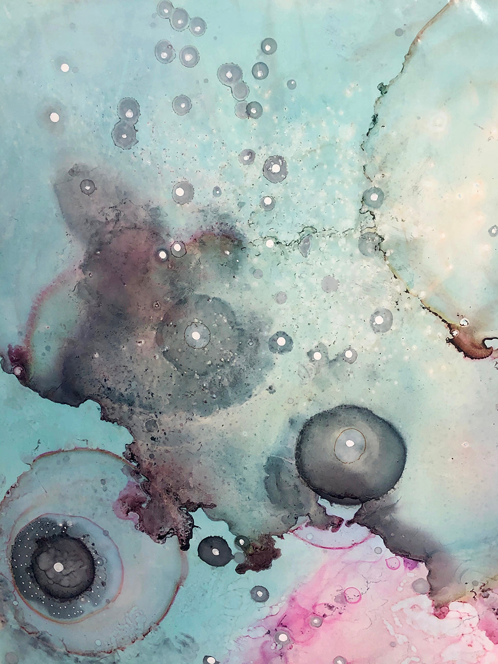 Original Abstract Fine Art &quot;Floating in the Organic City&quot;