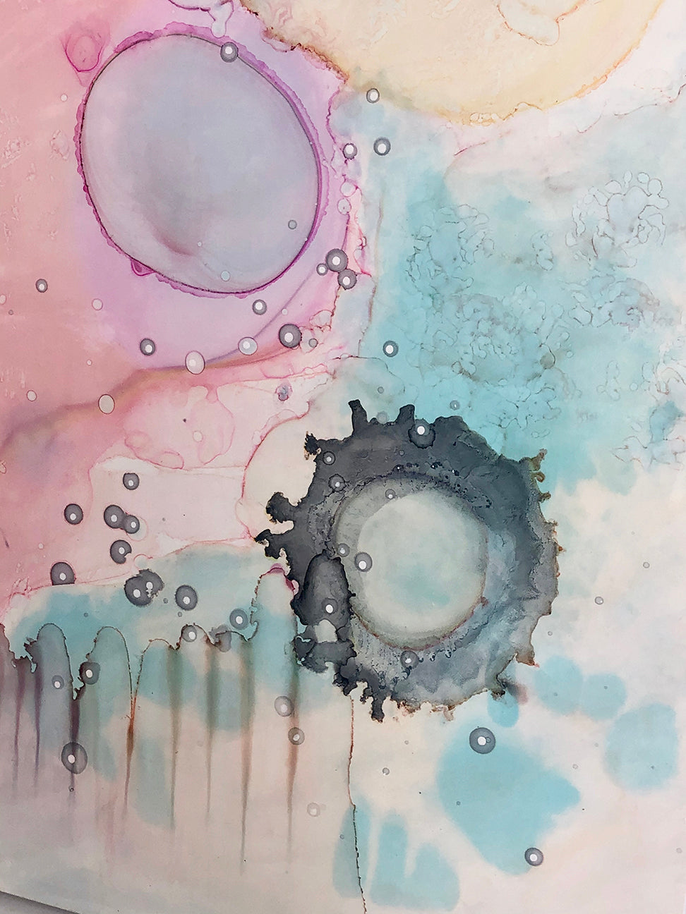 Original Abstract Fine Art &quot;Floating in the Organic City&quot;