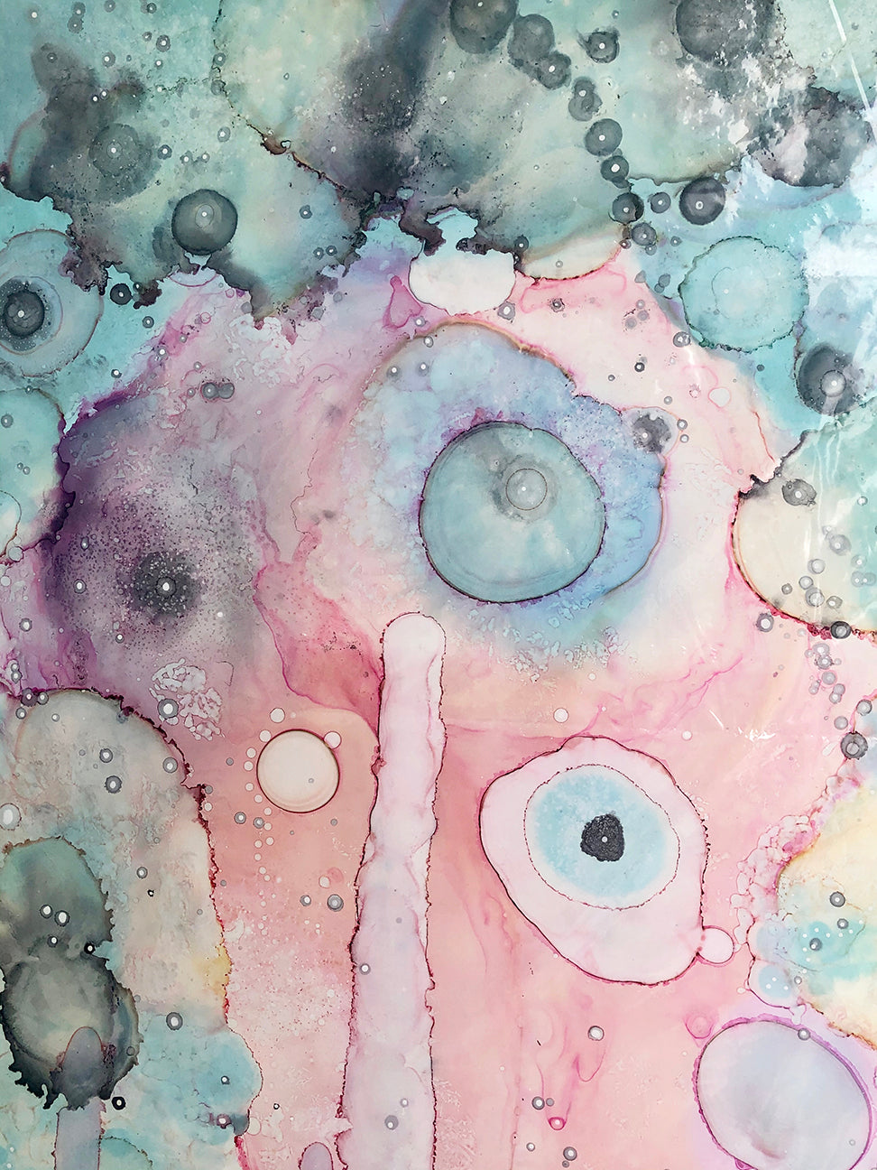 Original Abstract Fine Art &quot;Floating in the Organic City&quot;