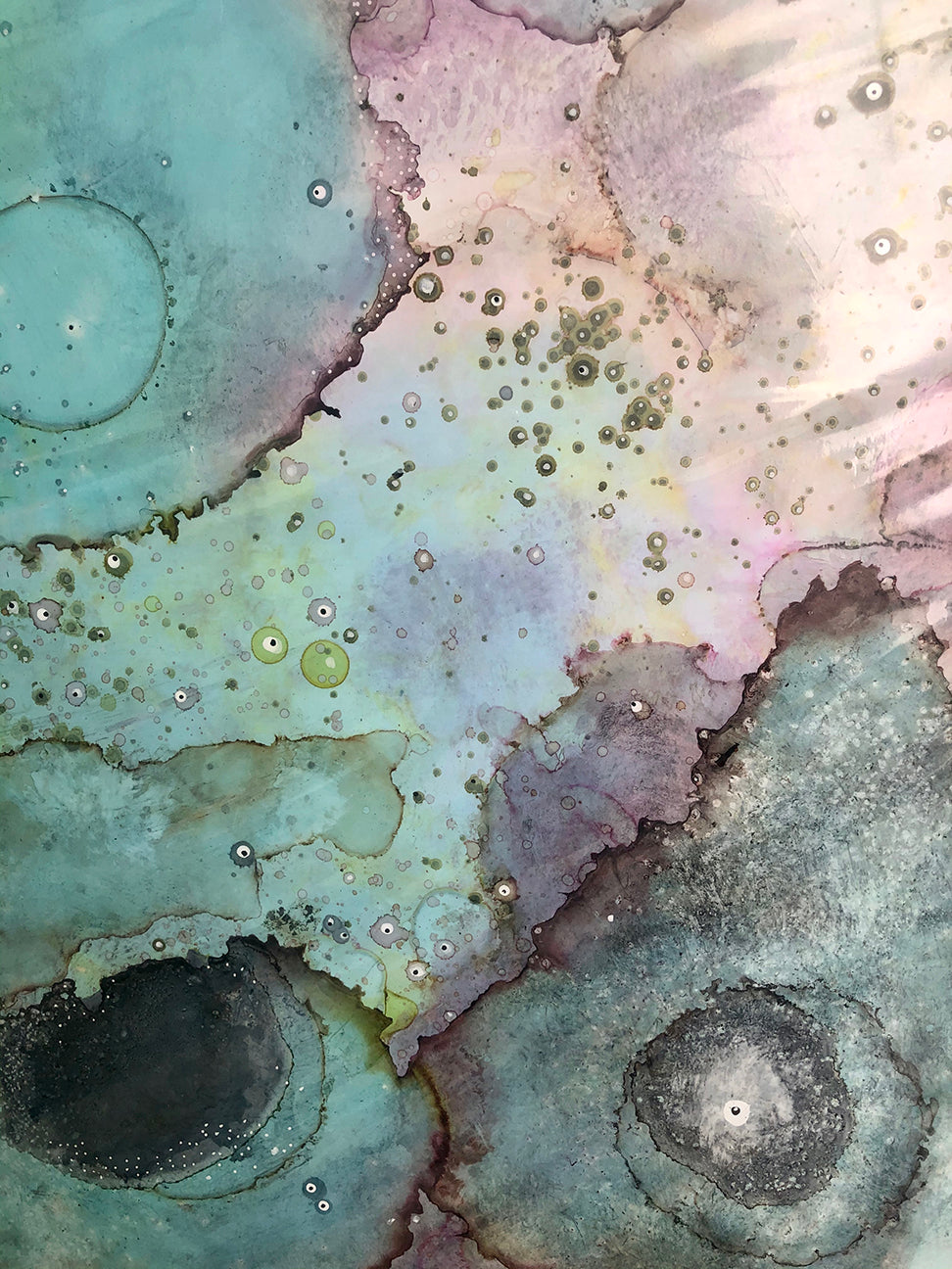 Original Abstract Fine Art &quot;Floating in the Organic City&quot;