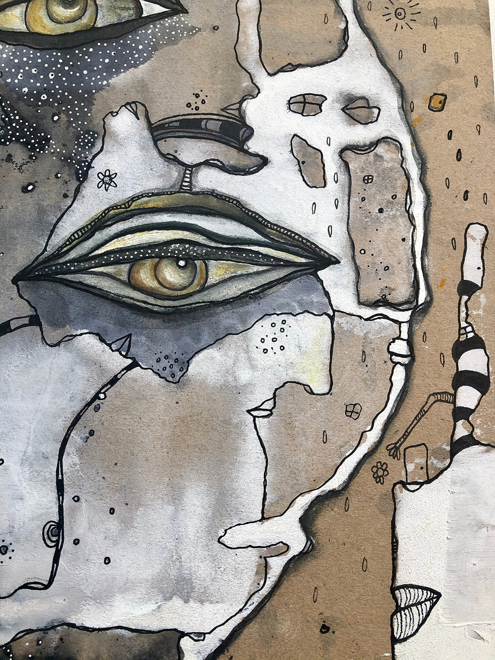 Original Abstract Fine Art &#39;Turned around&#39;