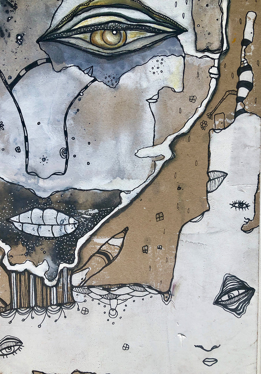 Original Abstract Fine Art &#39;Turned around&#39;