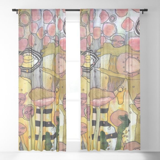 Window Curtains &quot;Bugged Out&quot;