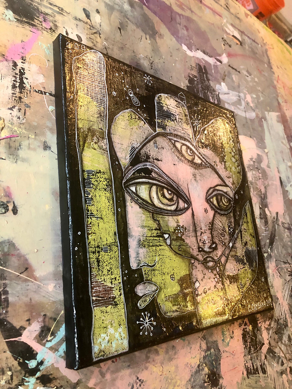 Original Mixed Media Fine Art on Canvas &#39;What We See&#39;