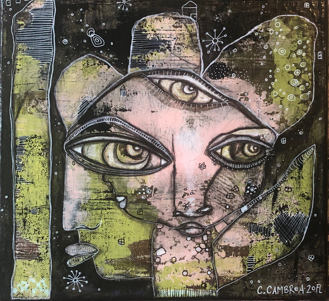 Original Mixed Media Fine Art on Canvas &#39;What We See&#39;