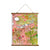 Whimsical Wood Slat Tapestry "Pink Feathers, Flowers, Showers"