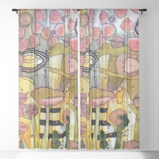 Window Curtains &quot;Bugged Out&quot;