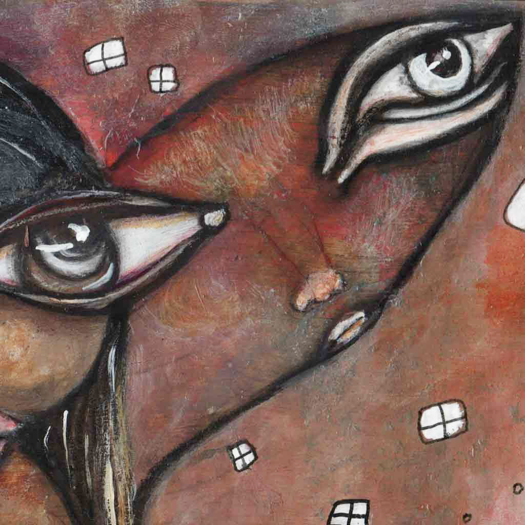 Original wood art &#39;Winged Friend&#39;