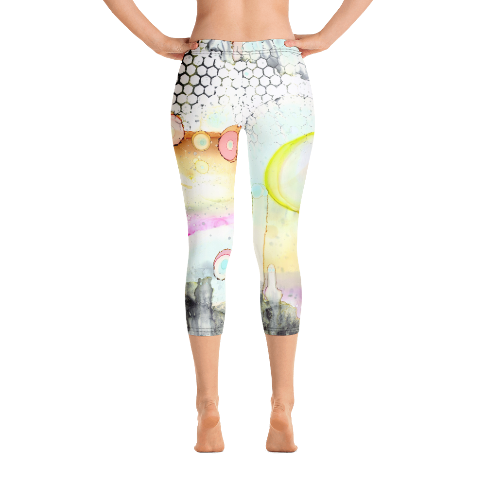 Abstract Workout Leggings &#39;Over the Rainbow&#39;