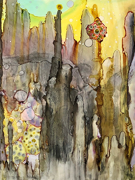 Original Mixed Media Fine Art &#39;in the cave&#39;