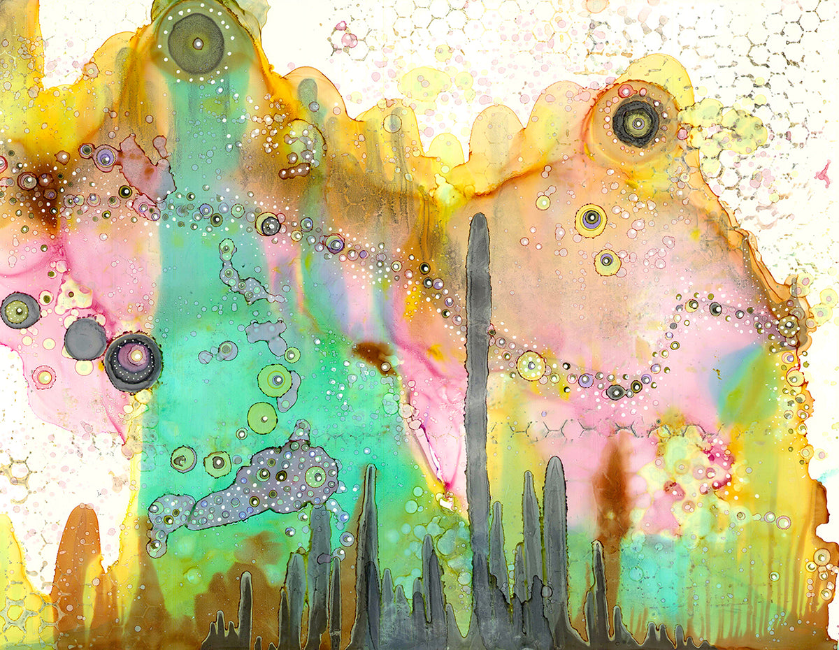 Original Abstract Fine Art &#39;Over the Rainbow&#39;