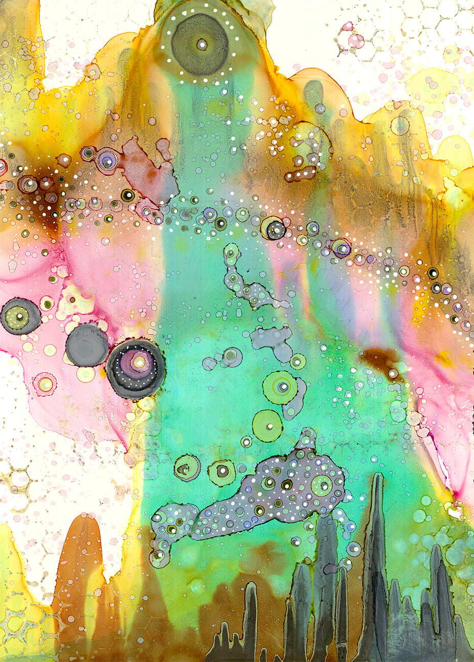 Original Abstract Fine Art &#39;Over the Rainbow&#39;